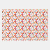 Feuille De Papier Cadeau Automne Foliage Citrouille Halloween Thème (Devant 3)