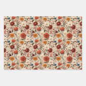 Feuille De Papier Cadeau Automne Moderne Automne Botanique Floral (Devant 3)