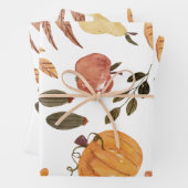 Feuille De Papier Cadeau Automne Motif (En situation)