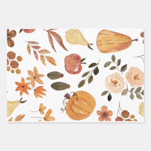 Feuille De Papier Cadeau Automne Motif