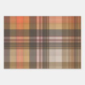 Feuille De Papier Cadeau Automne Plaids Trio (Devant)