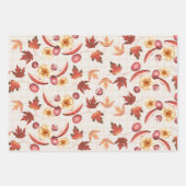 Feuille De Papier Cadeau Automne Rustique (Devant 3)