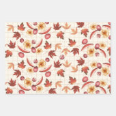Feuille De Papier Cadeau Automne Rustique (Devant)