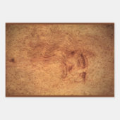 Feuille De Papier Cadeau Autoportrait de Léonard de Vinci, Art Renaissance (Devant 3)