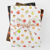 Feuille De Papier Cadeau Autumn Fall Harvest Pattern (En situation)