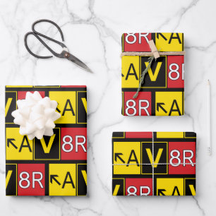 Feuille De Papier Cadeau Aviateur