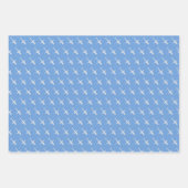 Feuille De Papier Cadeau Avion en bleu (Devant)