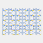 Feuille De Papier Cadeau Avion Jetplane Enfants Animés (Devant 2)