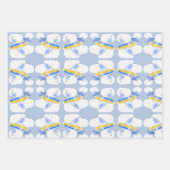 Feuille De Papier Cadeau Avion Jetplane Enfants Animés (Devant)