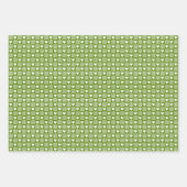 Feuille De Papier Cadeau Avocado Green Gingham Heart Patch Plaid (Devant 2)