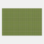 Feuille De Papier Cadeau Avocado Green Plaid Windowpane Pattern Retro (Devant)