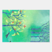 Feuille De Papier Cadeau Avril Moderne Paysage Vert Peinture Nature (Devant 2)