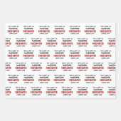Feuille De Papier Cadeau Awesome pompier Funny pompier (Devant)