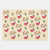 Feuille De Papier Cadeau Axolotl Noël Animaux d'hiver (Devant 3)