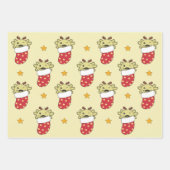 Feuille De Papier Cadeau Axolotl Noël Animaux d'hiver (Devant)