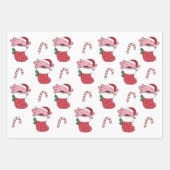 Feuille De Papier Cadeau Axolotl Noël Animaux d'hiver (Devant 2)