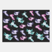 Feuille De Papier Cadeau Axolotls mignons (Devant)
