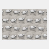 Feuille De Papier Cadeau Baa Relief Happy Galloping Sheep (petite échelle) (Devant 2)