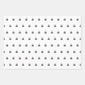 Feuille De Papier Cadeau Baby anniversaire panda noir propre emballage simp (Devant 3)