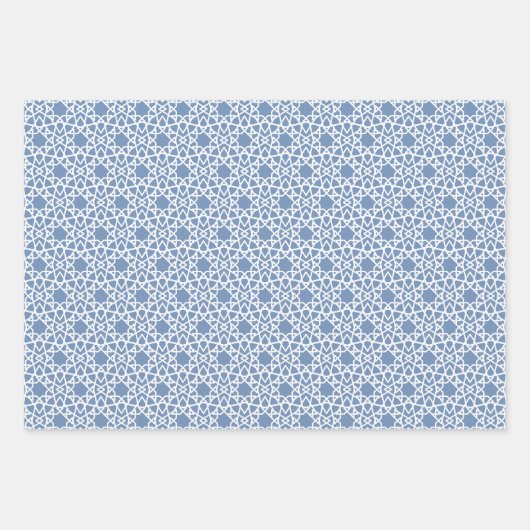 Feuille De Papier Cadeau Baby Blue Arabesque Pattern Design (Devant 2)