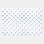Feuille De Papier Cadeau Baby Blue Rocking Horse (Devant)