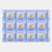 Feuille De Papier Cadeau Baby Boy 2e anniversaire Blue Scrapbooking (Devant)