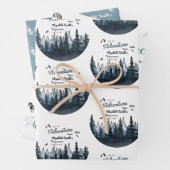 Feuille De Papier Cadeau Baby boy Rustic aventure babyshower (En situation)