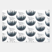 Feuille De Papier Cadeau Baby boy Rustic aventure babyshower (Devant)