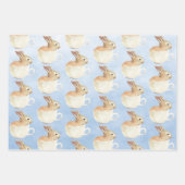 Feuille De Papier Cadeau Baby Bunnies Jouer du temps (Devant)