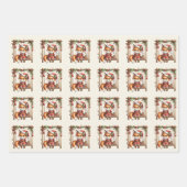 Feuille De Papier Cadeau Baby de Noël Renard Rouge Swing (Devant 3)