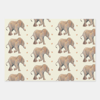 Feuille De Papier Cadeau Baby Elephant Birthday giftwrap by Tonkinson