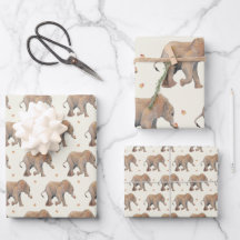 Baby Elephant with cupcakes Tissue Gift Wrap