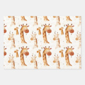 Feuille De Papier Cadeau Baby Giraffes (Devant)