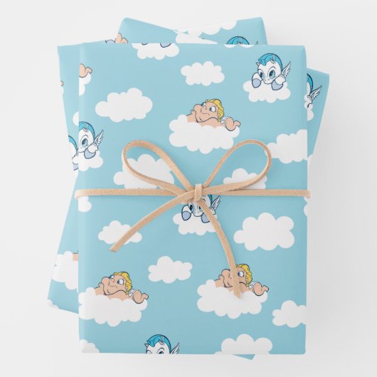 Feuille De Papier Cadeau Baby Hercules and Pegasus Cloud Pattern Wrapping P (En situation)