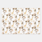 Feuille De Papier Cadeau Baby shower animalier sauvage (Devant 2)