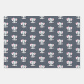 Feuille De Papier Cadeau Baby shower bébé éléphant (Devant)