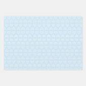 Feuille De Papier Cadeau Baby shower bleu doux (Devant 3)