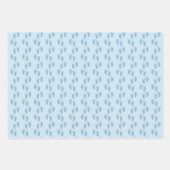 Feuille De Papier Cadeau Baby shower bleu doux (Devant)