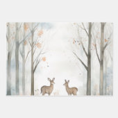 Feuille De Papier Cadeau baby shower boisé (Devant)