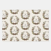 Feuille De Papier Cadeau Baby shower botanique Vintage (Devant 2)