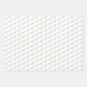 Feuille De Papier Cadeau Baby shower classique Teddy Bear Sage Green Bow (Devant 2)