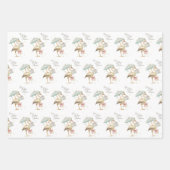Feuille De Papier Cadeau Baby shower de ruban Fleur sauvage Stork (Devant 2)