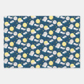 Feuille De Papier Cadeau Baby shower de soleil et de lune  (Devant 3)