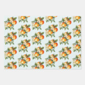 Feuille De Papier Cadeau Baby shower des points Clementine Orange Little Cu (Devant)