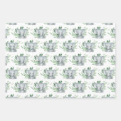 Feuille De Papier Cadeau Baby shower Eléphant Vert Vert Vert Blanc Blanc Ve (Devant)