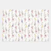 Feuille De Papier Cadeau Baby shower Fleur sauvage doux (Devant 3)