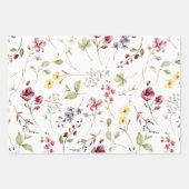Feuille De Papier Cadeau Baby shower Fleur sauvage doux (Devant)