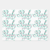 Feuille De Papier Cadeau Baby shower gift wrapping paper sheet (Devant 3)