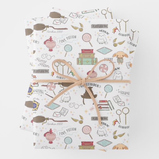 Feuille De Papier Cadeau Baby shower Harry Potter simple (En situation)