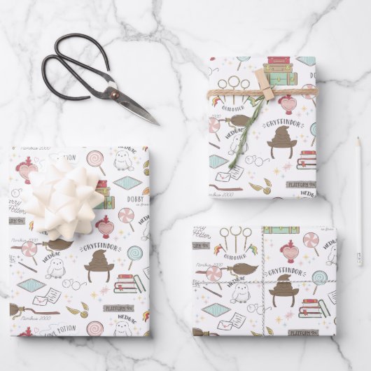 Feuille De Papier Cadeau Baby shower Harry Potter simple (Recto)